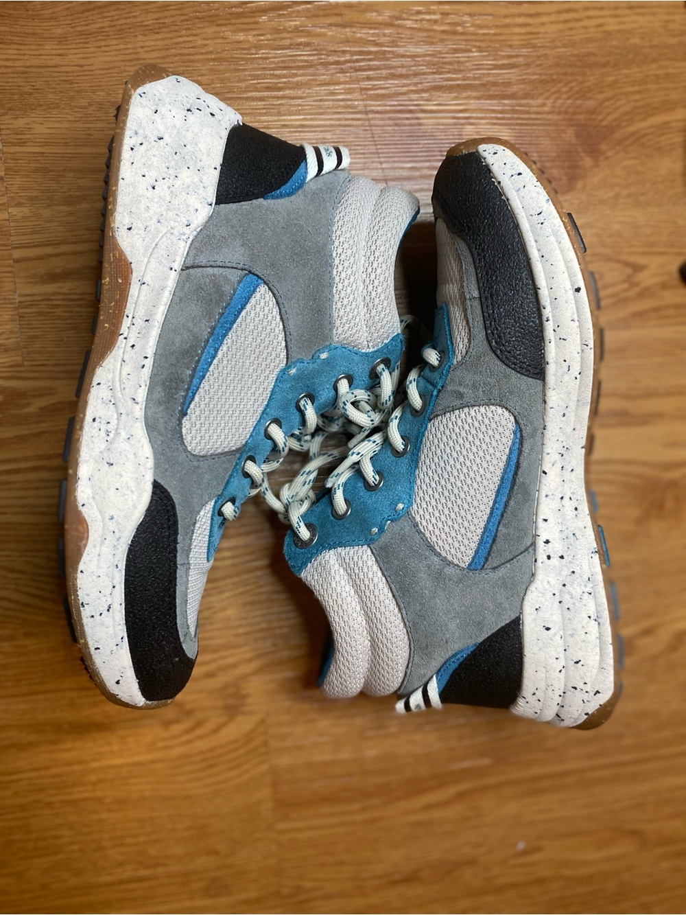 Taos Footwear Grey and Blue Kids Trail Sneakers